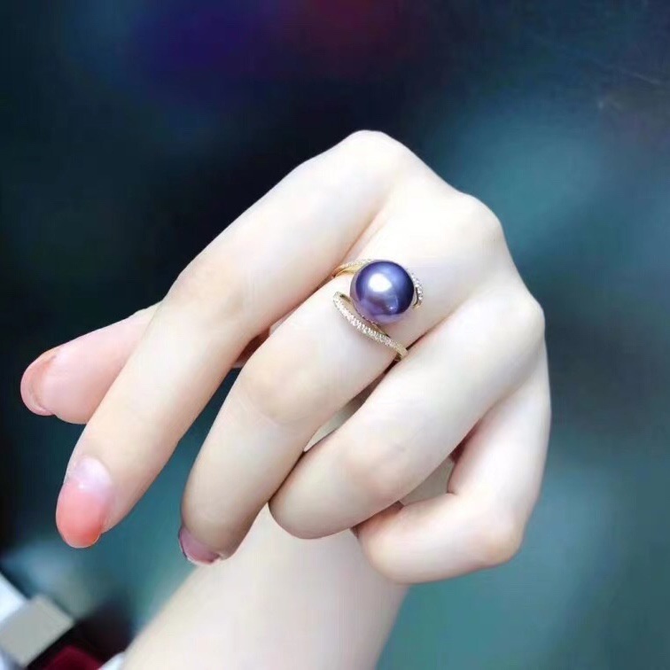 Nhẫn Mạ Vàng 18k Đính Hạt Giả Ngọc Trai