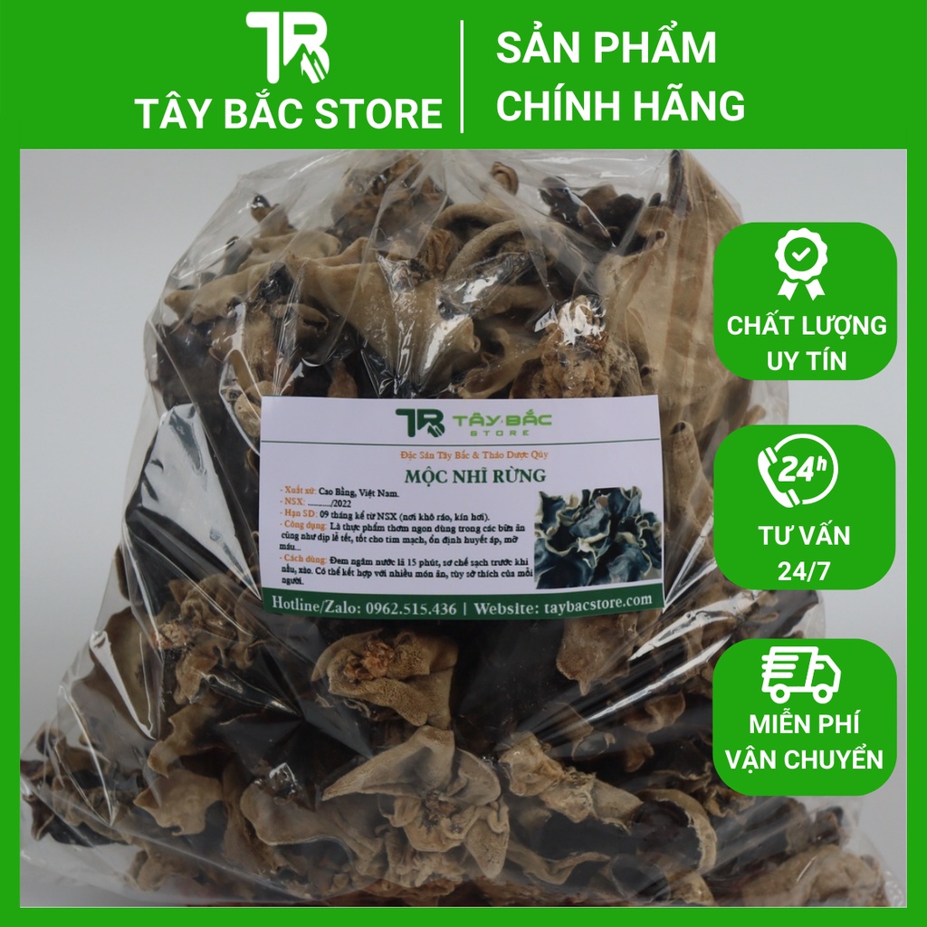 Mộc Nhĩ Khô Cao Bằng Túi 500G Sạch Thơm Ngon Đặc Sản Vùng Cao