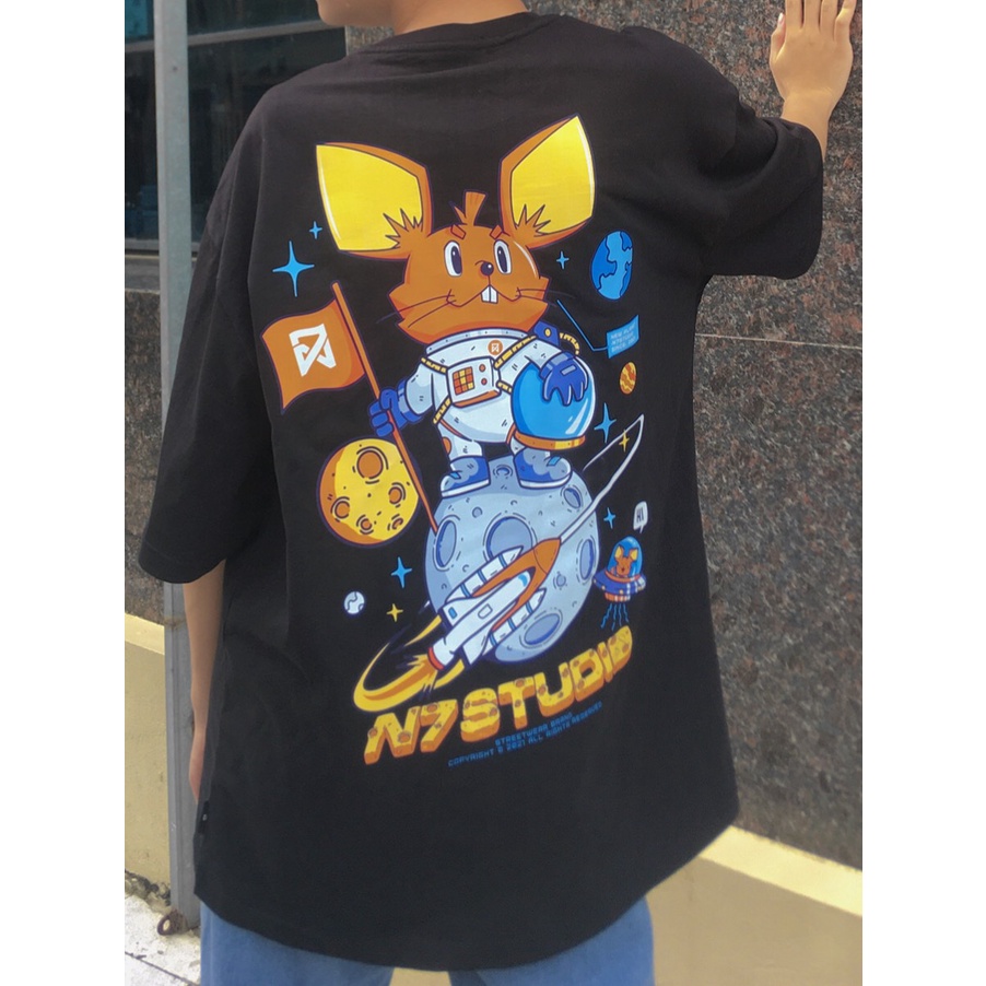 Áo thun unisex N7 Kai Astronaut phông tay lỡ nam nữ form rộng Local Brand | BigBuy360 - bigbuy360.vn