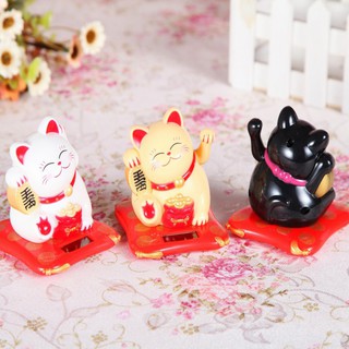 Tượng Mèo Thần Tài Phong Thủy Vẫy Tay Tự Động Bằng Năng Lượng Mặt Trời