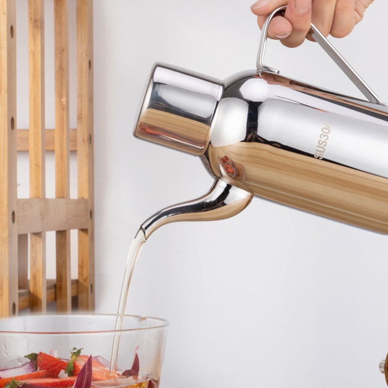 Bình Đựng Dầu Ăn / Nước Sốt Bằng Inox Chống Rò Rỉ Tiện Dụng Cho Nhà Bếp