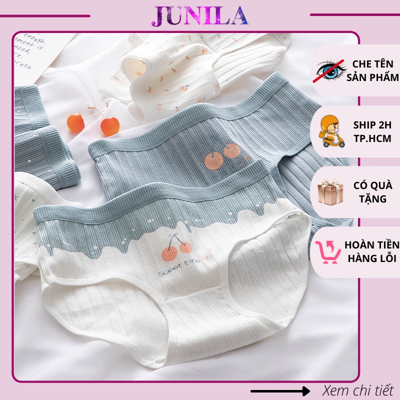 Quần lót nữ cotton kháng khuẩn họa tiết cherry dễ thương mềm mại QL24
