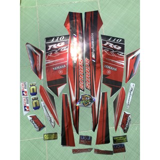 Tem sirius 110 đỏ đen RC crom