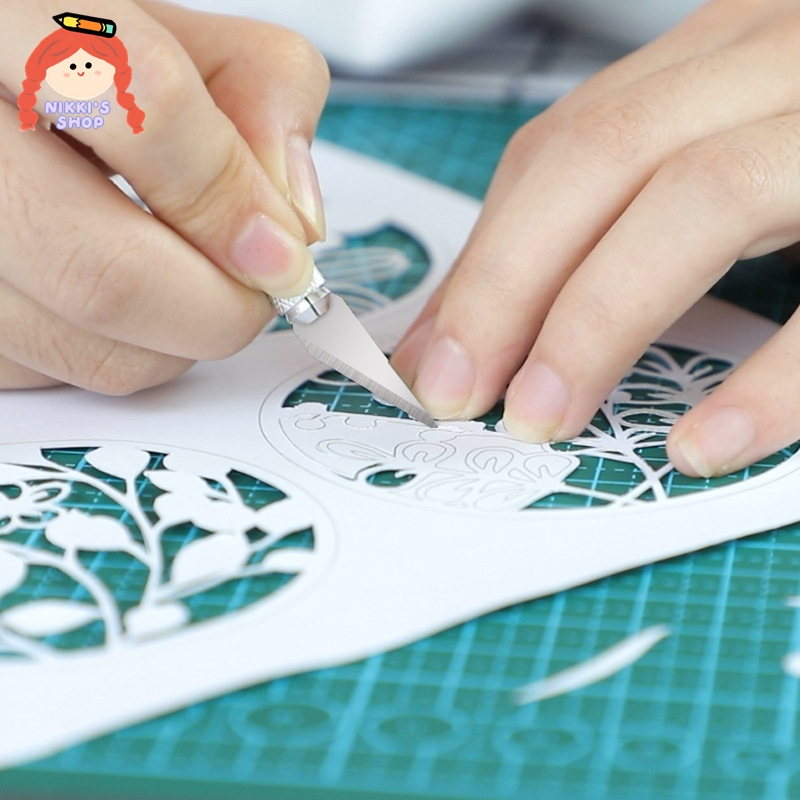 Bút kim loại cắt làm đồ thủ công có nắp đậy bảo vệ an toàn tiện dụng