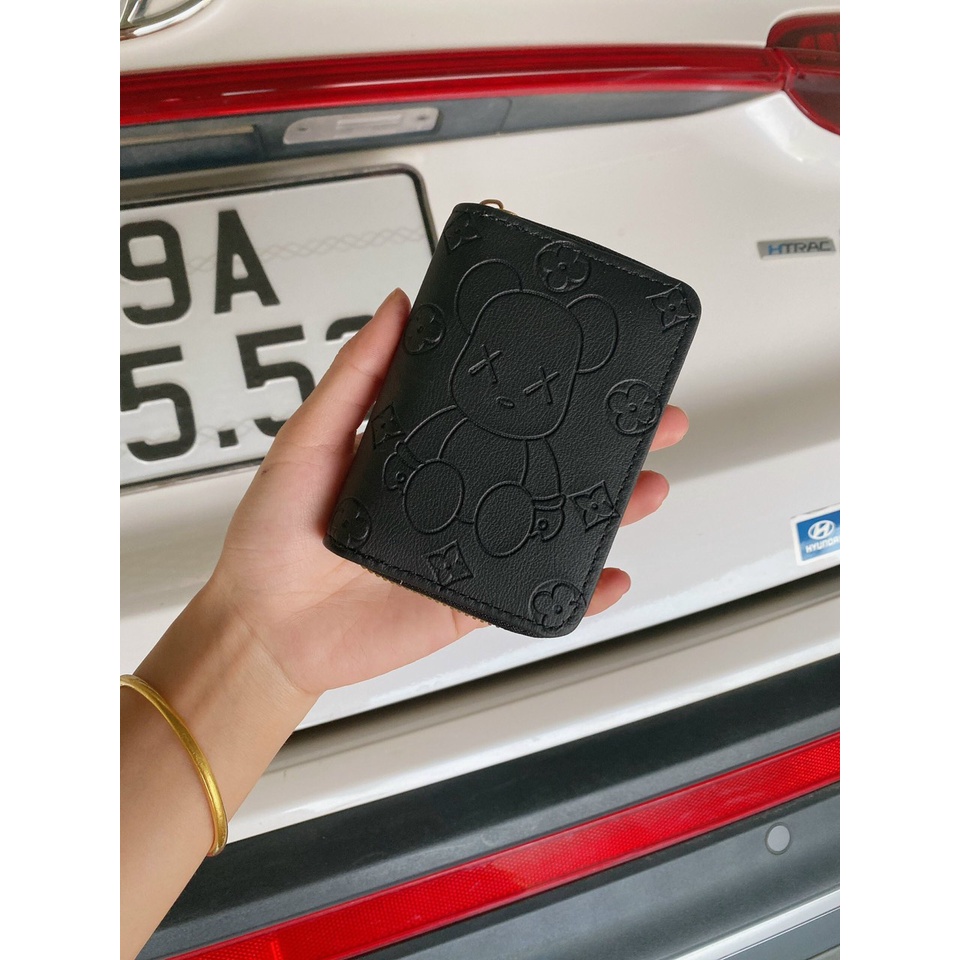 Ví nữ đẹp mini ngắn cầm tay nhỏ gọn dễ thương hình gấu dập nổi cute nhiều ngăn bỏ túi thời trang giá rẻ shopduyencuong
