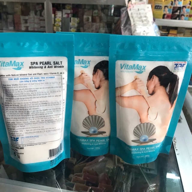 Tắm Muối Khoáng Ngọc trai Vitamax 300g