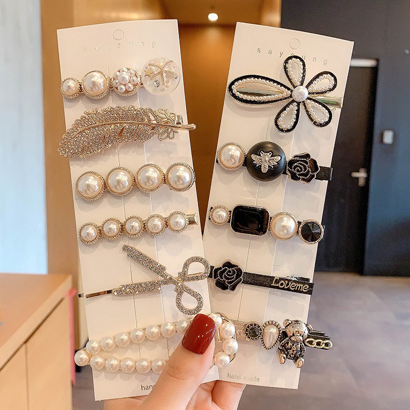 Sét 6 kẹp tóc sang chảnh hàn quốc 2022 HQC011