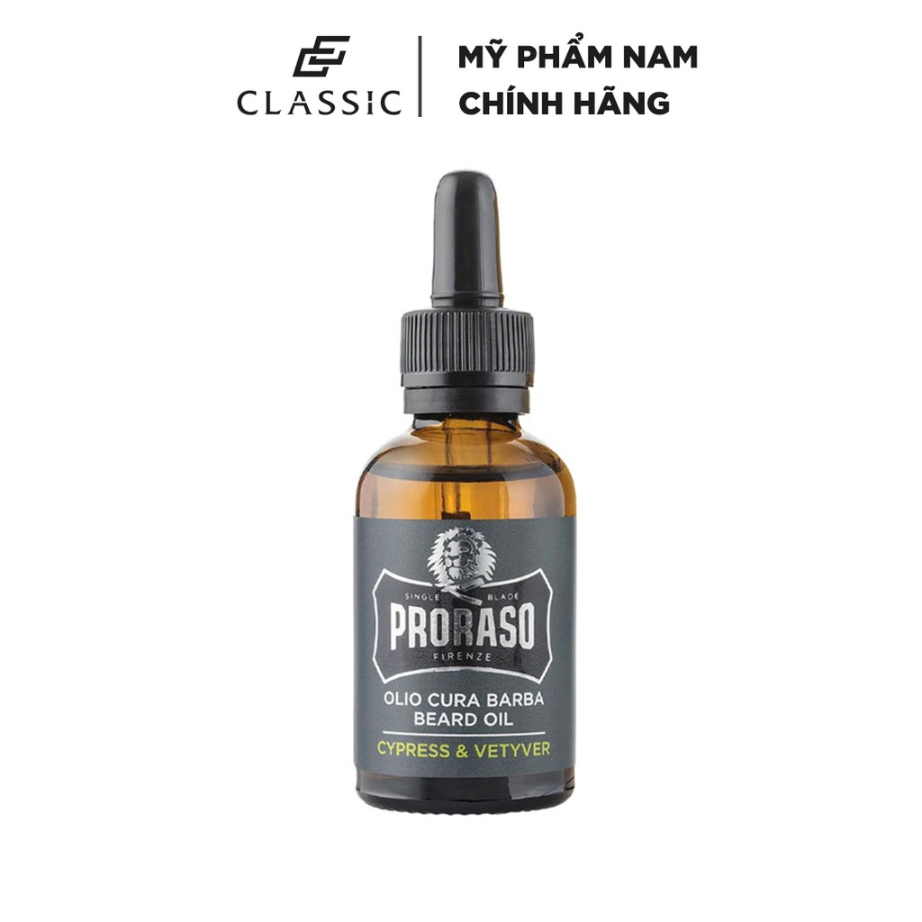 Dầu Dưỡng Râu Proraso Beard Oil Cypress &amp; Vetyver 30ml