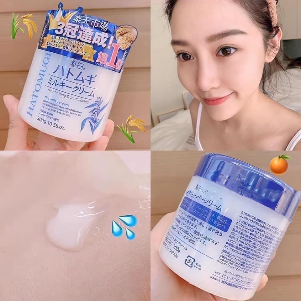 Kem Dưỡng Hatomugi Chiết Xuất Ý Dĩ Làm Sáng Da 300g Nhật Bản