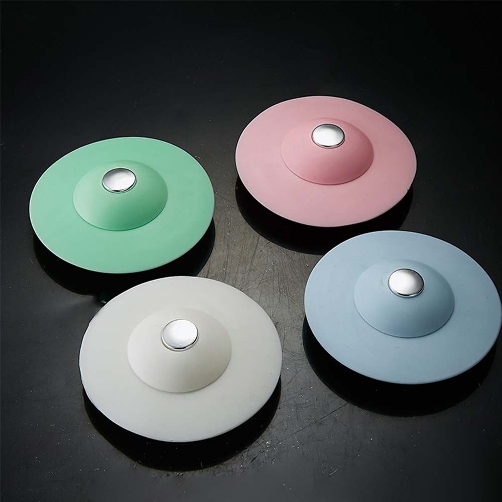 Nắp Chặn Lọc Rác Bồn Rửa Bát BẬT MỞ - Nắp Đậy Silicon Chặn Lông Tóc Bồn Tắm, Rửa Mặt - Ngăn Mùi Nắp Cống 88051