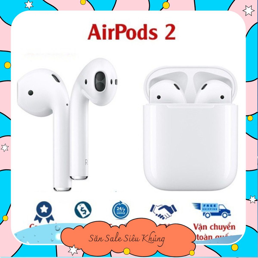 [AIRPODS 2] Tai Nghe Bluetooth AirPods 2 Cảm Biến Dừng Nhạc - Tự Động Kết Nối - Định Vị Đổi Tên siêu Chất janna.shop5