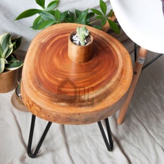 Bàn Tròn Gỗ Xà Cừ Nguyên Khối Vân Tự Nhiên Dùng Trong Nhà, Quán Coffee