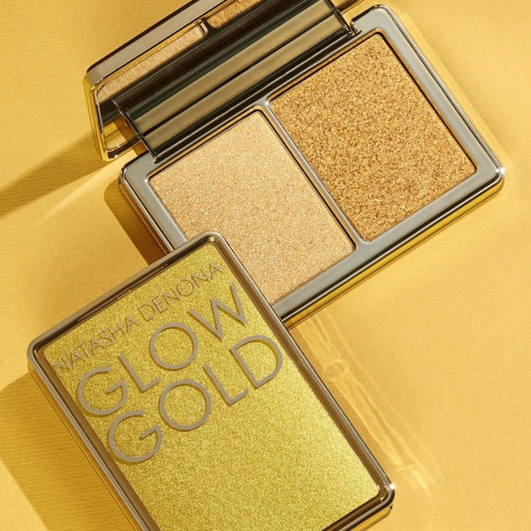 Natasha Denona - Bảng phấn bắt sáng 2 ô Glow Gold Shimmer Duo 14g