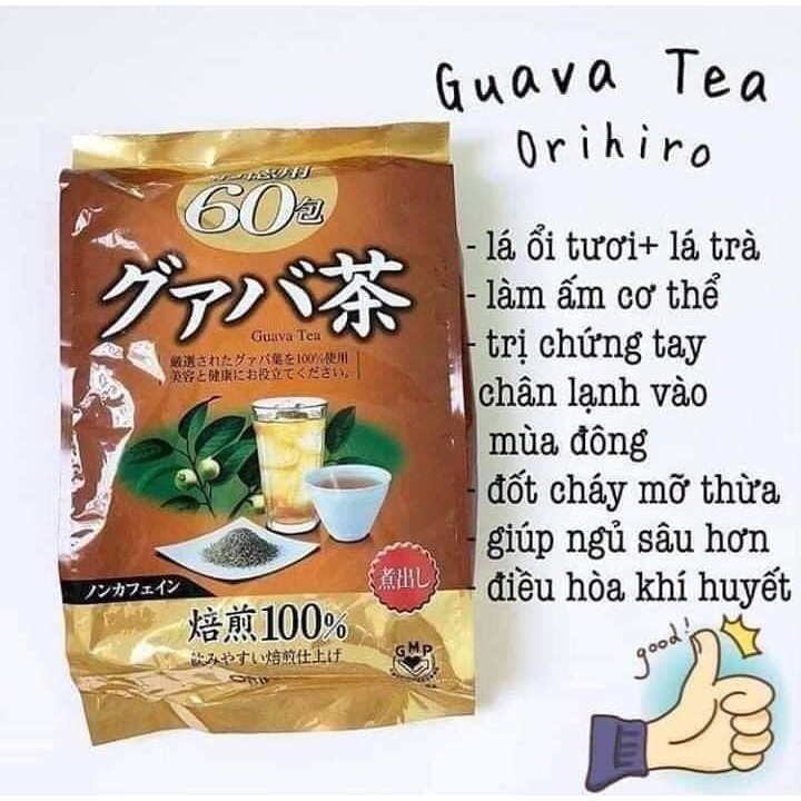 Trà Lá Ổi Orihiro Nhật Bản Gói 60 Túi Lọc