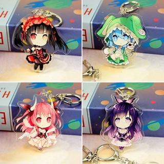 Móc khóa acrylic trong suốt hình anime date a live
