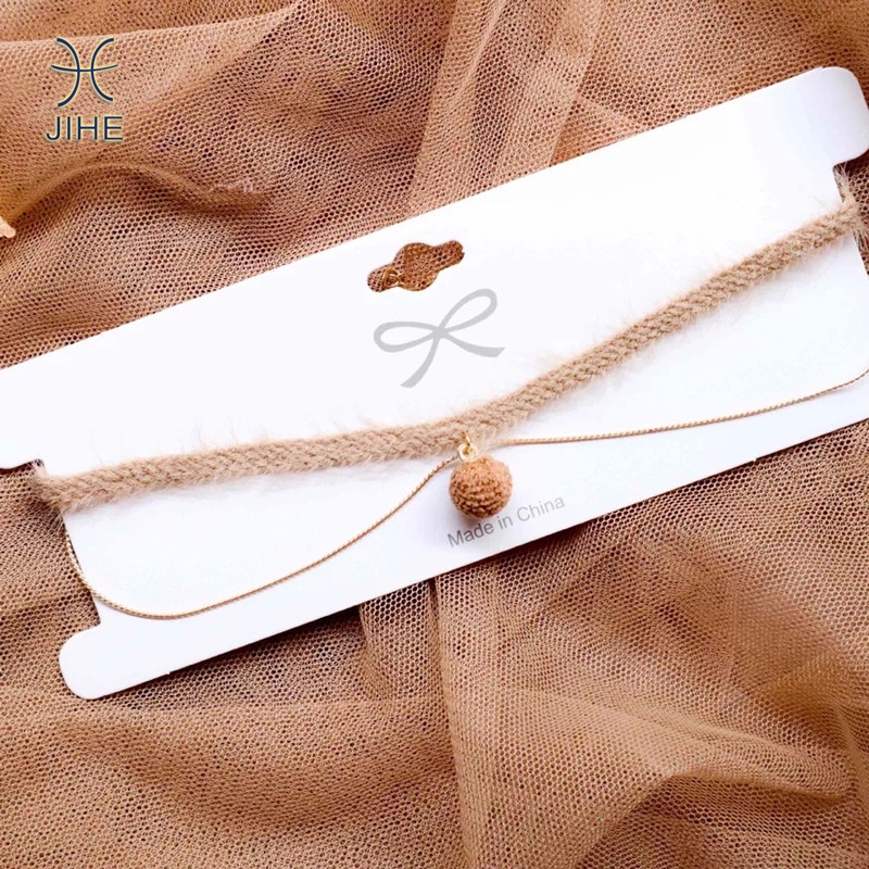 Vòng Cổ Choker Màu Nâu Thời Trang Nhật Hàn