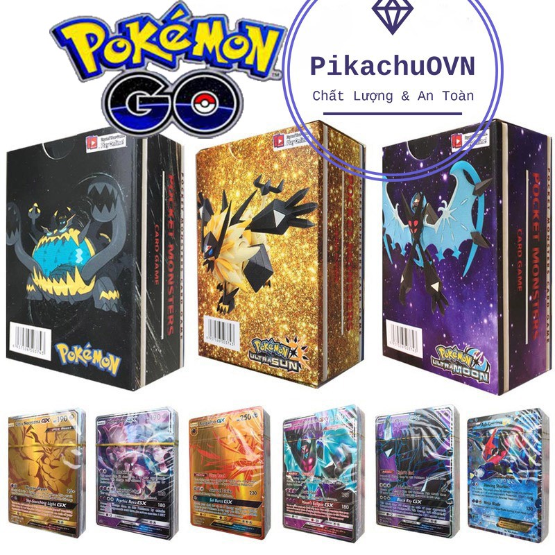 Bộ Thẻ Bài Pokemon TCG Combo 3 Hộp Sưu Tập 300 300B(295GX+5M) Thẻ Bài Pokemon Ultrasun GX MEGA EX Chơi Đối Kháng New Đẹp