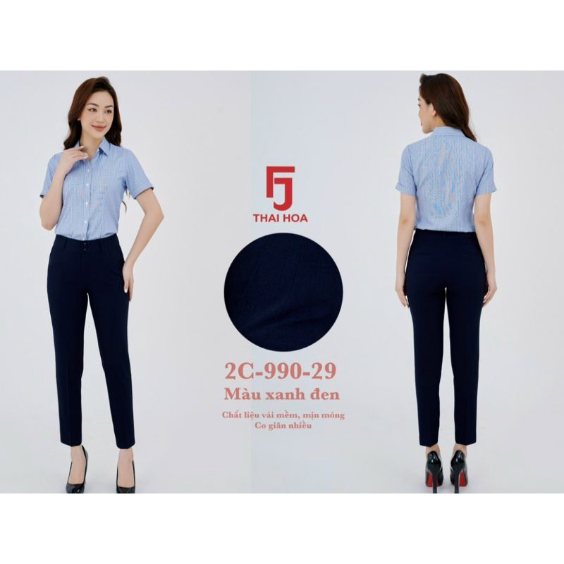 Quần 9 tấc thái hòa ly chìm vải co giãn tốt có size đại