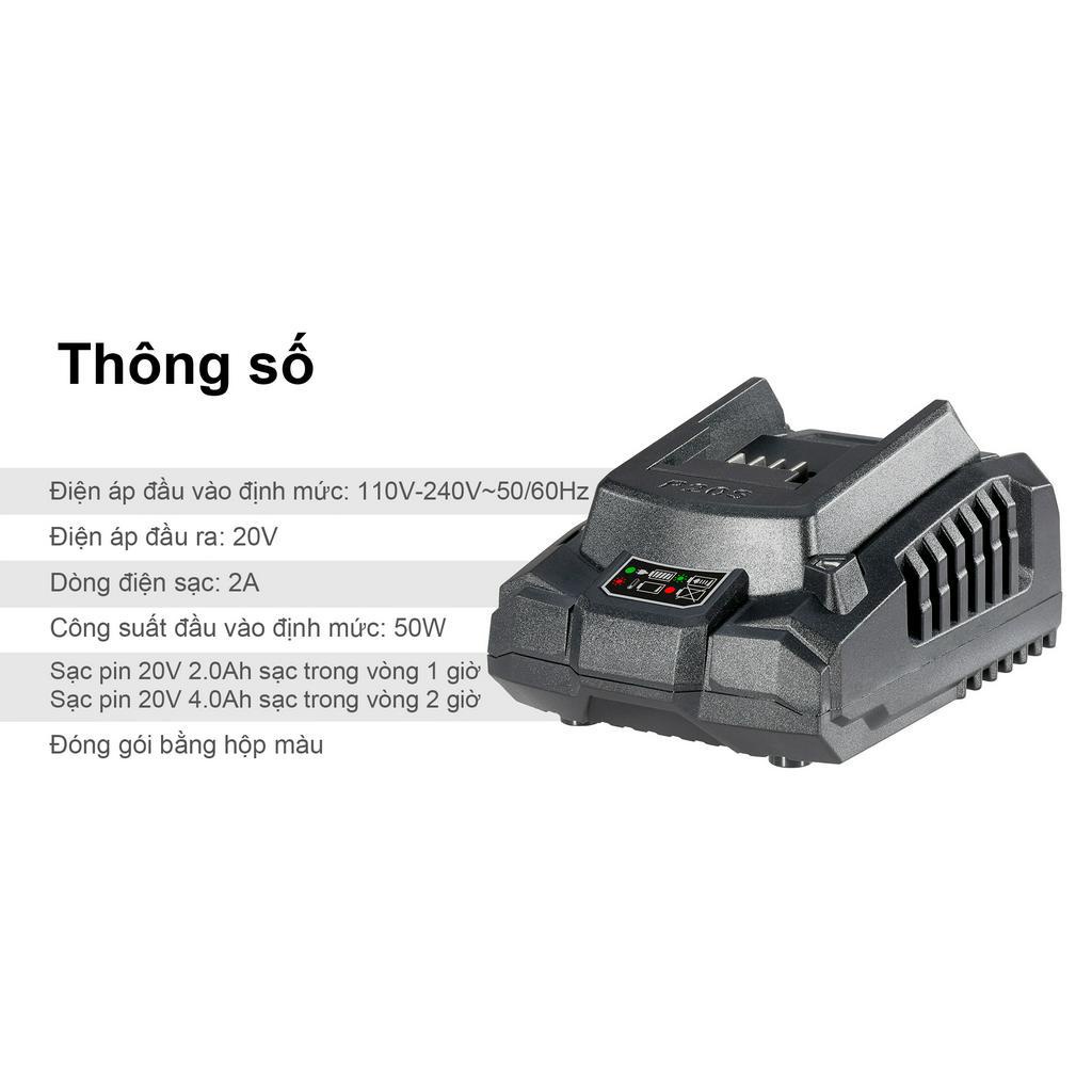 Đế sạc nhanh pin 20V LITHIUM-ION INGCO FCLI2001