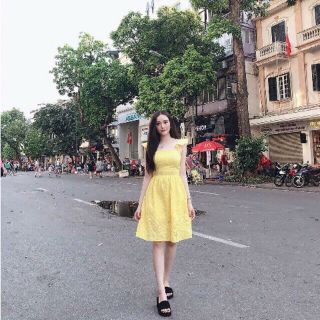 Tiếp tục ẻm này miễn chê luôn. Váy thô thêu hoa nổi 
300k
