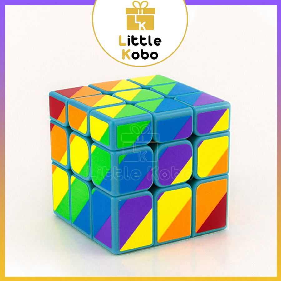 Rubik 3x3 YJ Unequal Six-Color Mirror Cube Rubic Biến Thể 3 Tầng Cầu Vồng Đồ Chơi Thông Minh