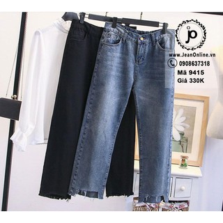 Quần jean 9 tấc ống rộng big size