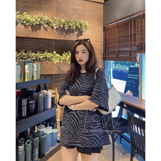 Áo thun hoạ tiết ngựa vằn