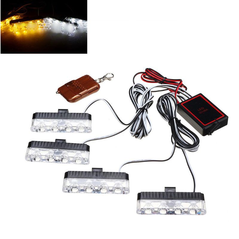 Đèn Led Cảnh Báo 3 Chế Độ Cho Xe Cảnh Sát