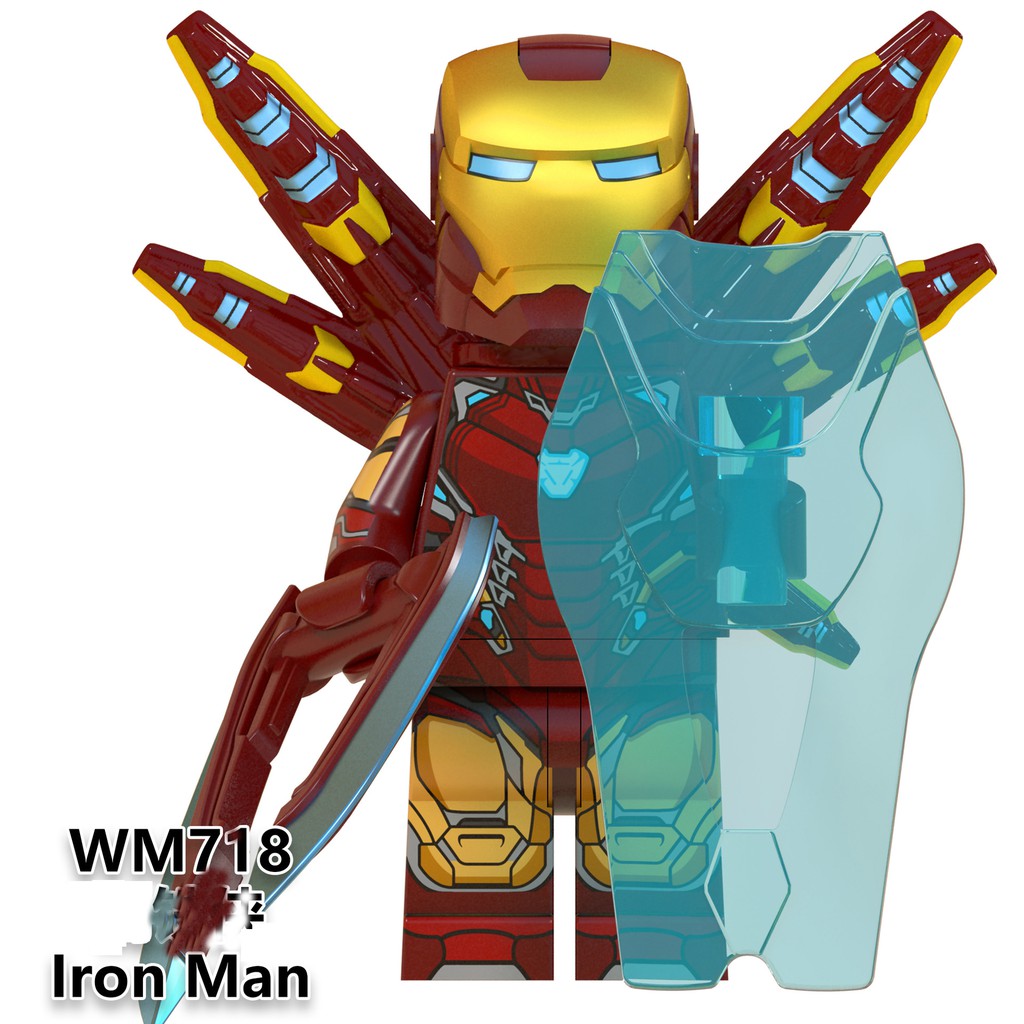 Minifigures Marvel Các Nhân Vật Thor Iron Man Captian Ant Man War Machine Wasp WM6063