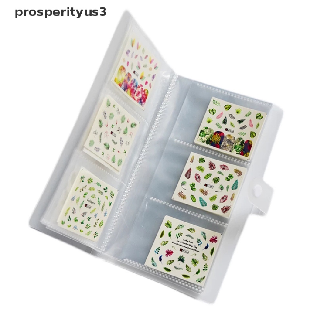 [prosperityus3] 80/168 Slots Nail Sticker Empty Storage Book Holder Case Photo Album With Button [new]