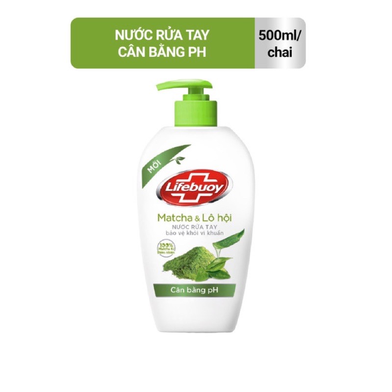 Nước rửa tay Lifebuoy 500g (3 màu) tặng kèm rửa tay khô