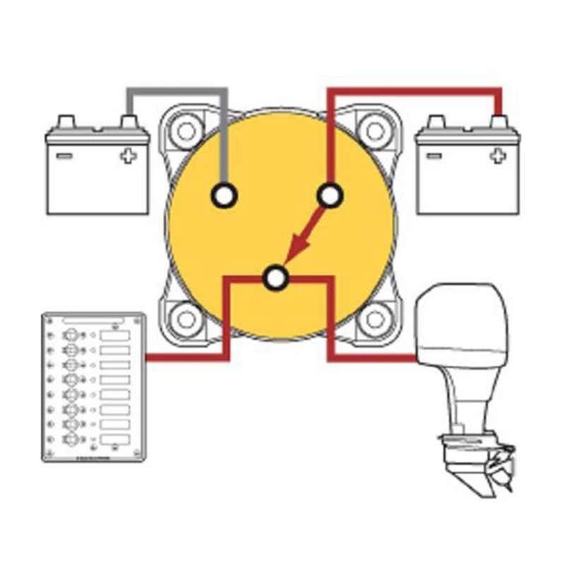 Công Tắc Pin Kép 9002E 32V 350 Amp E-Series Chống Thấm Nước Cho Tàu Thuyền