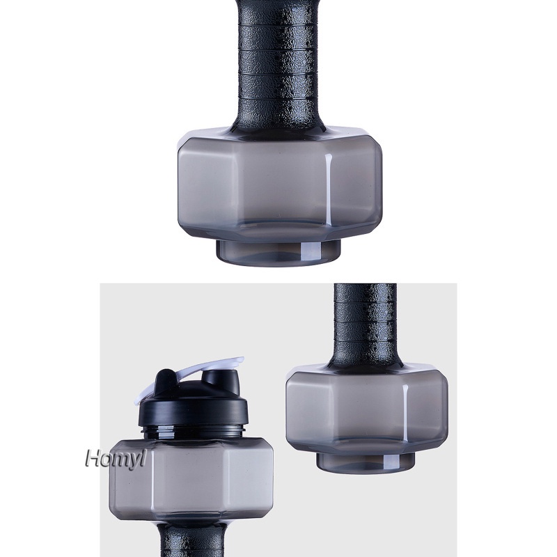 Chai Nước Hình Quả Tạ 550ml Màu Đen