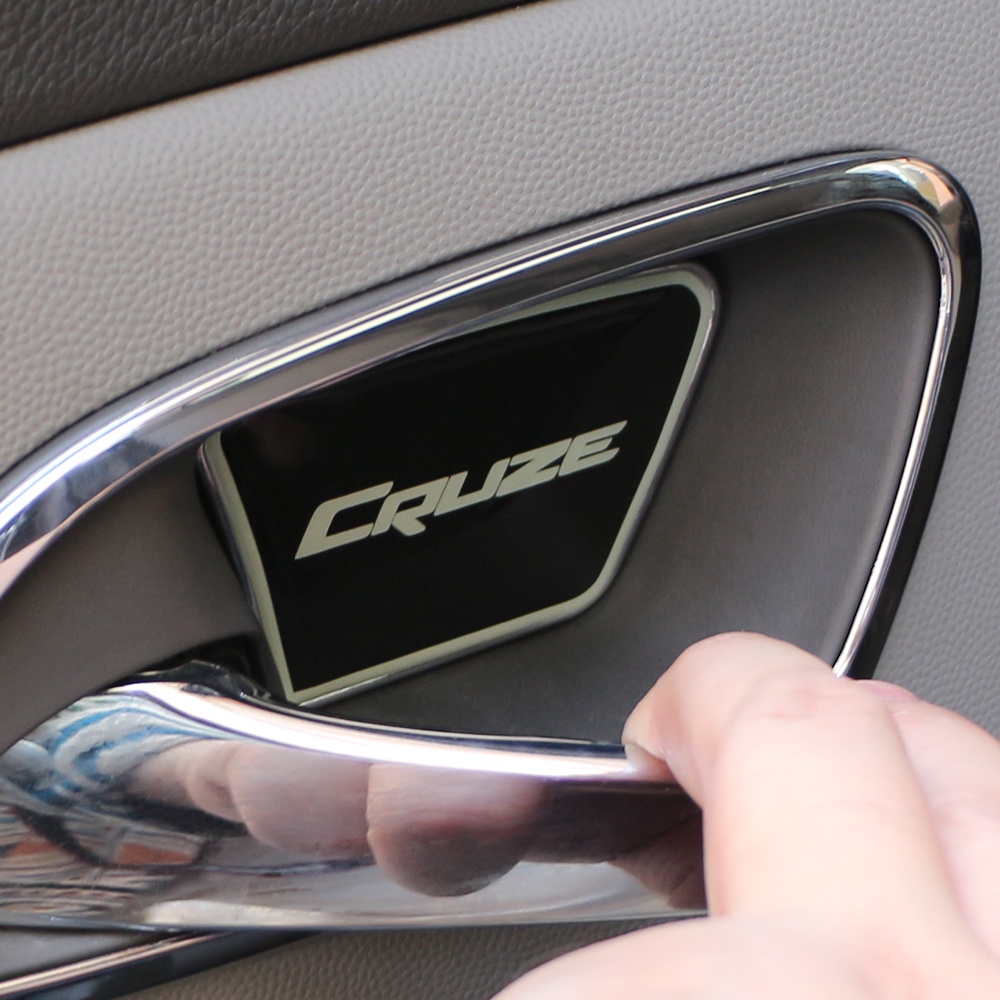 Bộ 4 Viền Dán Cửa Bên Trong Xe Hơi Bằng Thép Không Gỉ Cho Chevrolet Chevy Cruze Sedan Hatchback 2009-2014