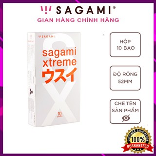 Bao Cao Su Sagami Xtreme Superthin 🔸HÀNG CHẤT LƯỢNG CAO🔸 chữ cam – Siêu mỏng - Hot (10c)