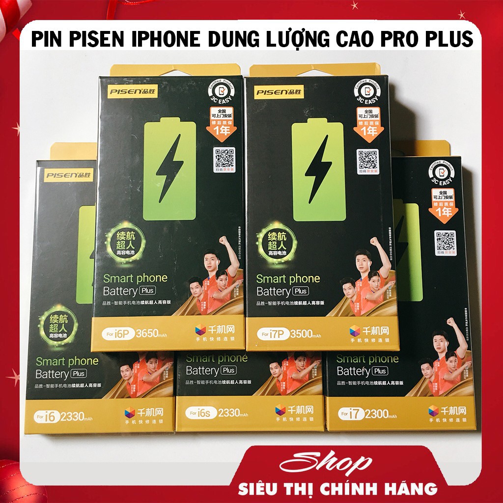 Pin thay thế dung lượng cao-siêu cao cho iphone 6/6s/6 Plus/6s Plus/IPhone 7/8/IPhone 7 plus/8 Plus - Chính hãng