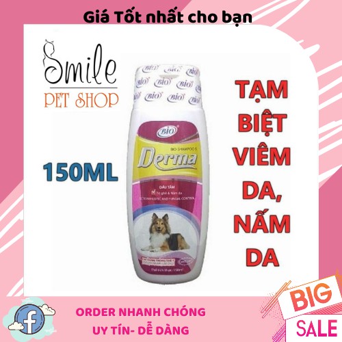 Sữa tắm trị ghẻ và nấm da cho chó mèo, thú cưng 440Bio Derma 200ml - Smile Pet Shop