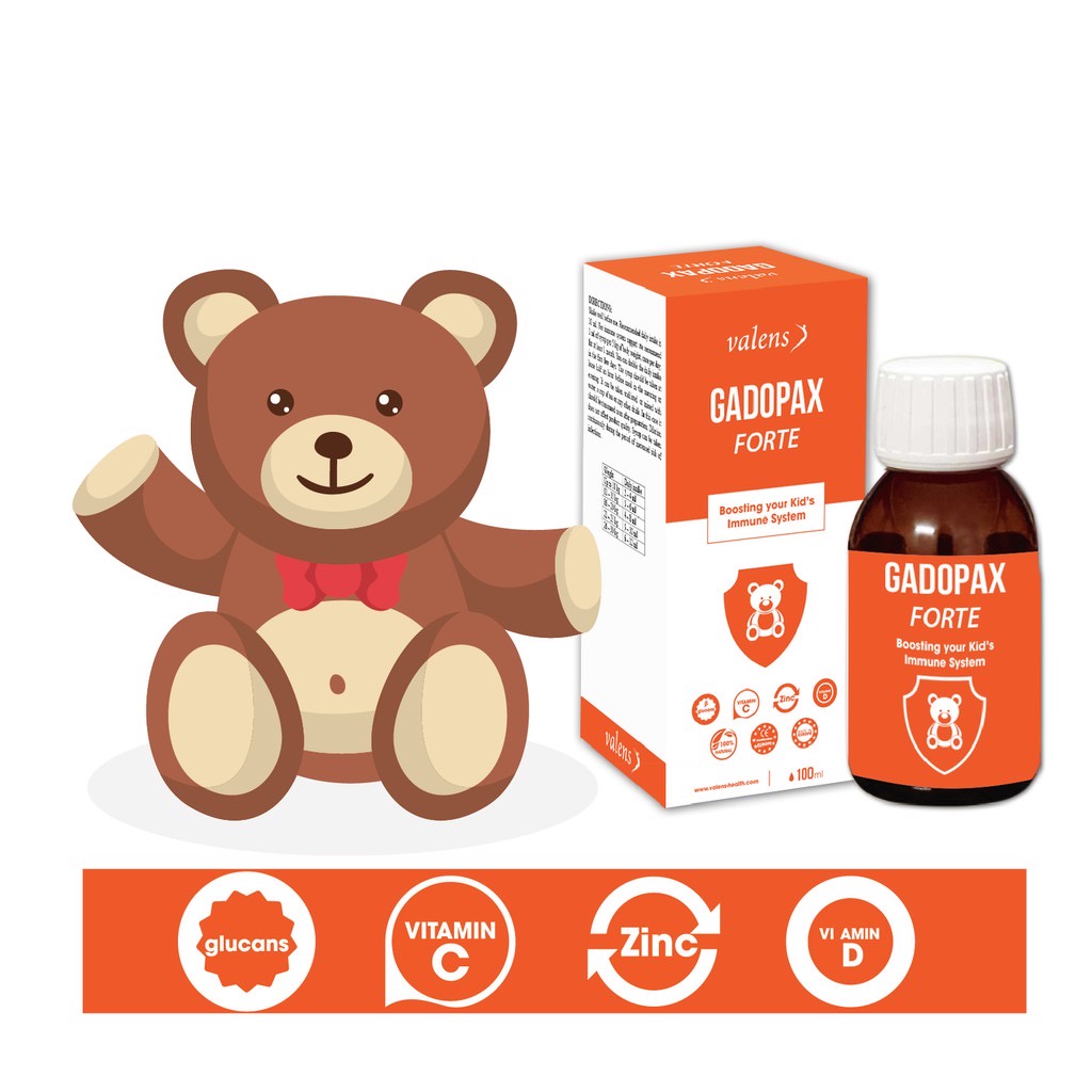 Siro Gadopax Forte Hỗ Trợ Tăng Cường Sức Đề Kháng, Giúp Trẻ Giảm Ốm Vặt 100mL