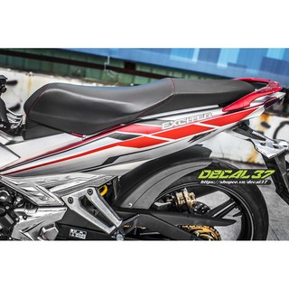 Tem Trùm Exciter 150 Light trắng đỏ đen