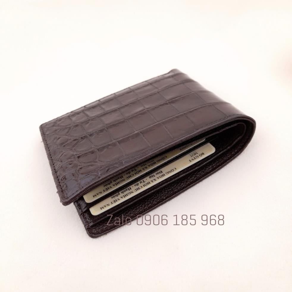 Ví Da Nam Cá Sấu Cao Cấp 1 Mặt Sang Trọng