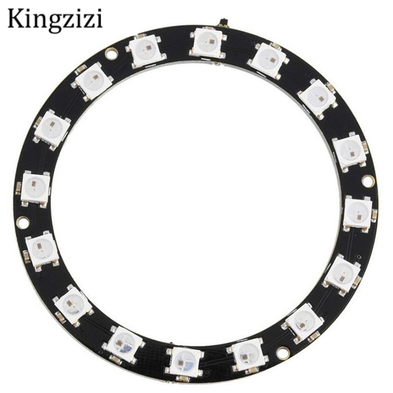 Vòng đèn LED RGB 12 16 24 25 LED WS2812 5050 có trình điều khiển tích hợp cho Arduino DIY