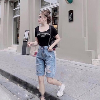 Quần Ngố Baggy Rách Siêu Hot