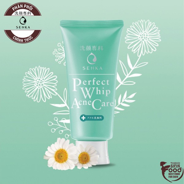 Sữa Rửa Mặt Tạo Bọt Dành Cho Da Mụn Senka Perfect Whip Acne Care