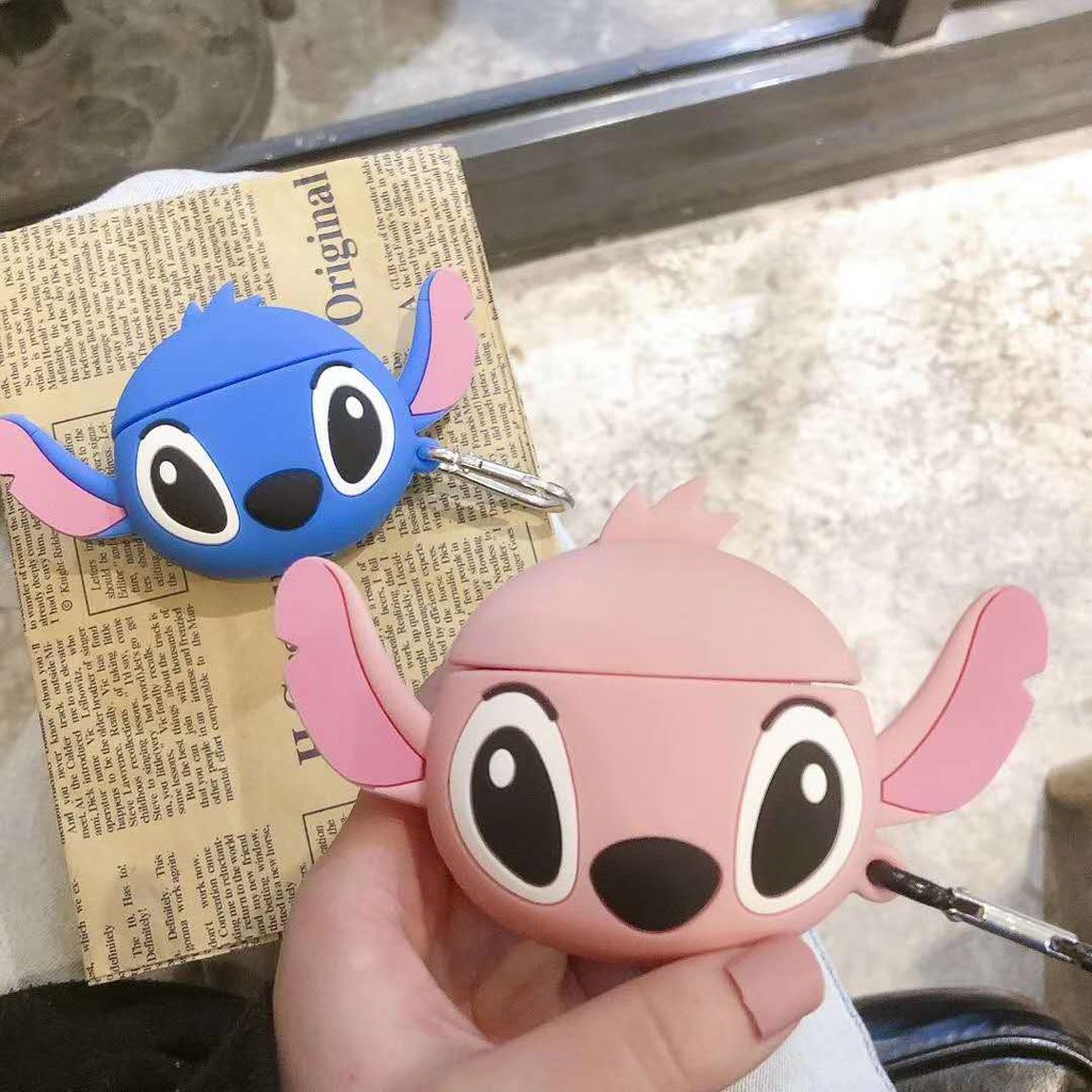 For EDIFIER LolliPods/LolliPods plus cute cartoon Stitch Case for EDIFIER soft Silicone Protective Case with Hook