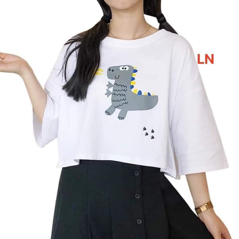 [FREESHIP ĐƠN TỪ 50K] Áo croptop khủng long thổi lửa LNG0321