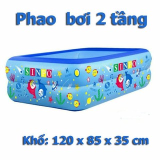Chuyên sỉ lẻ bể bơi phao 2 Tầng m2 HÌnh chữ nhật Loại 1 dày đẹp
