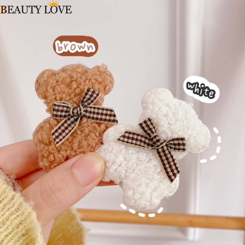 Kẹp Tóc Đuôi Ngựa Hình Gấu Bông Phong Cách Hàn Quốc Dễ Thương Ngọt Ngào Dành Cho Bạn Nữ 1 Cái