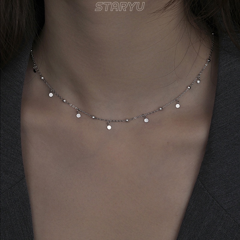 Vòng cổ Mạ Bạc 925 Thiết Kế Độc Đáo Thời Trang Cho Nữ