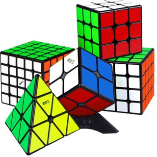 Combo 5 Loại Rubik Đẹp, Xoay Trơn, Không Rít, Độ Bền Cao (Rubik 2x2, Rubik 3x3, Rubik 4x4, Rubik5x5 & Rubik tam giác)