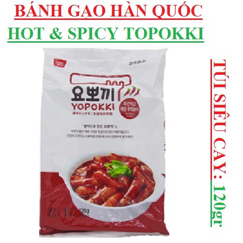 Bánh gạo Topokki  hàn quốc  120g/gói yopokki